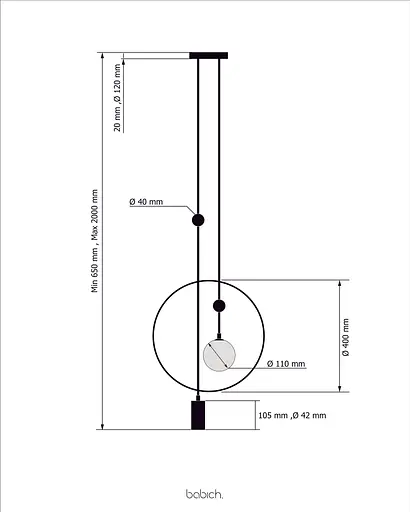 Підвісний стельовий світильник Babich Studio Sunderline CB Black (RAL 9005) - фото 5
