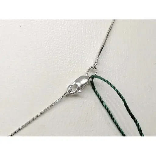 Золоте кольє ЮЗ "Багет" з діамантами і сапфіром. 85134/1С 45 - фото 3