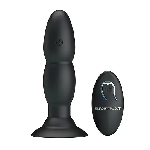 Анальна пробка Pretty Love RC Vibrating Butt Plug 13.5 см (чорний)