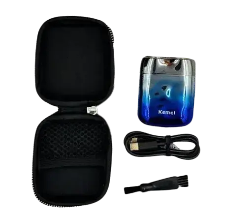 Электробритва Kemei KM-C30 (компактная, с жестким кейсом, USB-зарядка)