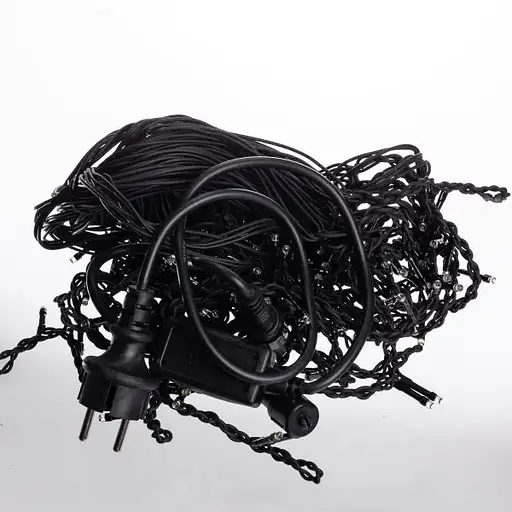 Уличная гирлянда Бахрома GarlandoPro 12 м 200 LED черная проволока Желтая 12MBY - фото 4