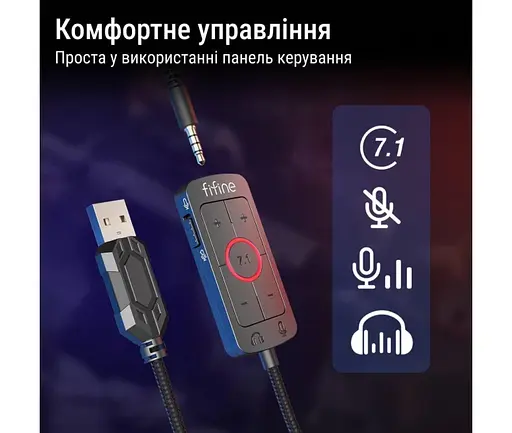 Наушники Fifine гарнитура накладные H9 черные - фото 9