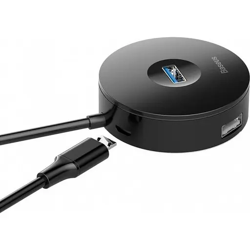 USB-хаб Baseus Round Box 4-Port USB-A Black 0.1 м (CAHUB-F01) [77939] - фото 3