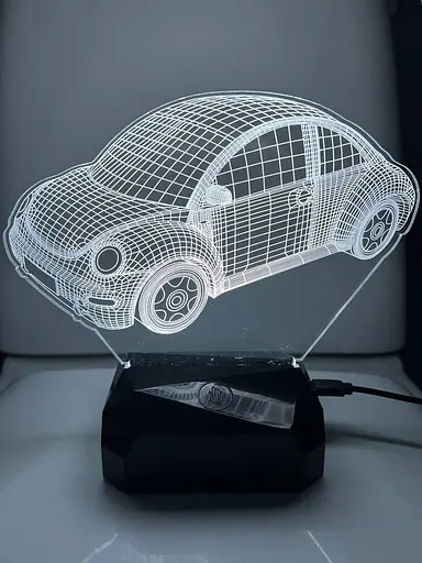 Светильник ночник 3D WV Bettle USB, аккумулятор - фото 2