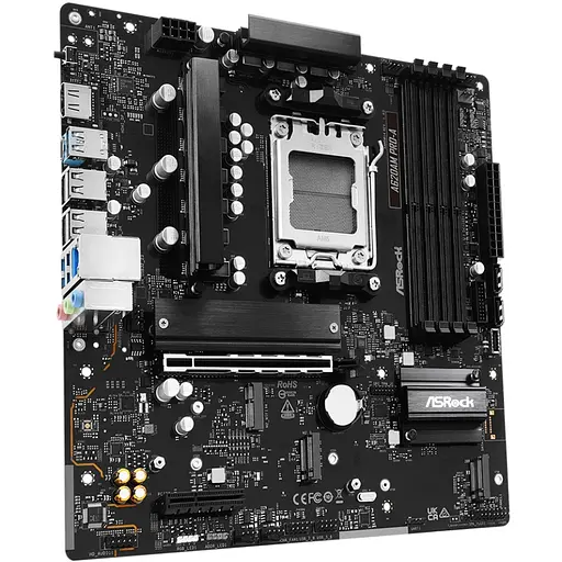 ASRock A620AM PRO-A (AM5/A620A, 4*DDR5, PCIex16, HDMI, 2xSATA, 3xM.2, 2.5GLan, 8ch, mATX) - фото 3