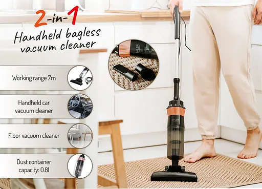 Пылесос Adler AD 7049 2 в 1 контейнерный/800 Вт/0,8 л/фильтр HEPA/насадка для салона автомобиля - фото 8