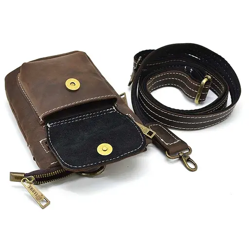 Чоловіча шкіряна сумка через плече TARWA 17х14х5.5 см sum0025693 - фото 7