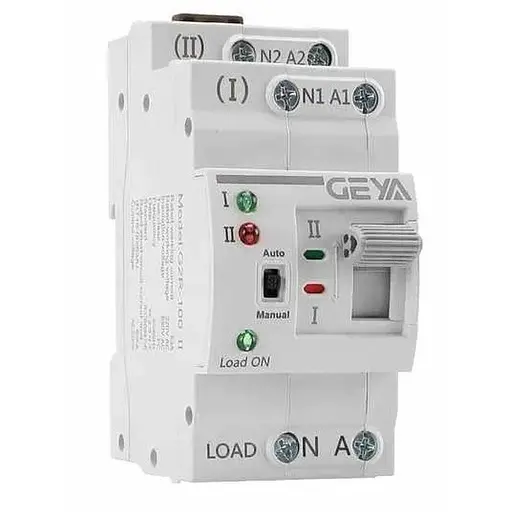 Автомат введення резерву з автоматичним та ручним перемиканням Geya G2R-63, 2 полюси, 63 Ампера, DIN (101062) - фото 3