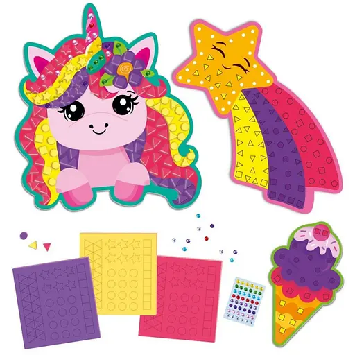 Набор для творчества "Веселый Единорог" VT4511-20 с мягкой мозаикой и стразами - фото 2