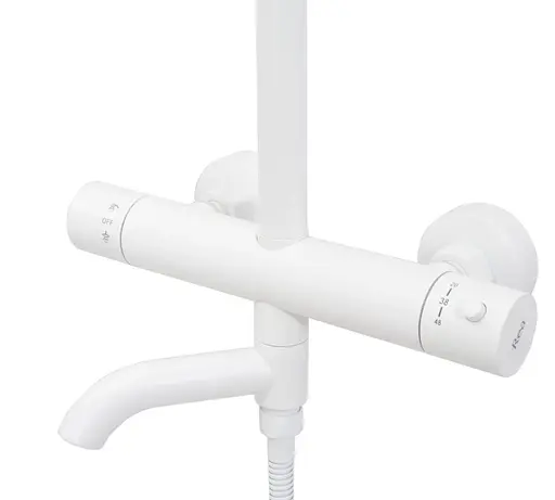 Душова система Rea Lungo white з термостатом та виливом REA-P6608, Білий - фото 8