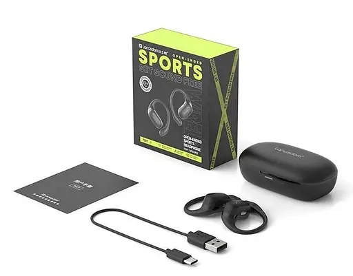 Беспроводные спортивные Bluetooth наушники Langsdom TS17 Open-Ear с направленным звуком и микрофоном Черный - фото 10