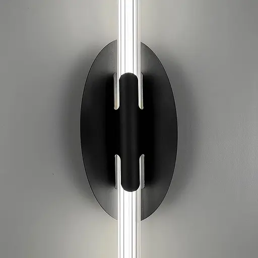 Видовжене світлодіодне бра Line F з рельєфним розсіювачем 80 см чорне Арт. WB38/800 BK - фото 2