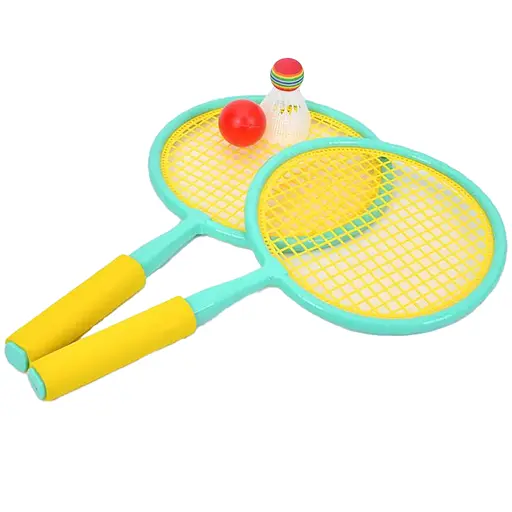 Набір дитячих ракеток MR1403, 2 шт. 45 см, ручка EVA, м’яч, волан, у сітці (В асортименті)