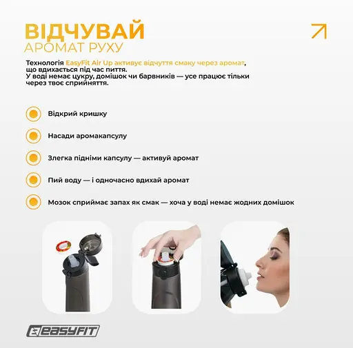 Пляшка для води EasyFit Air Up спортивна 650 мл з 7 капсулами (EF-7005s-7) - фото 5