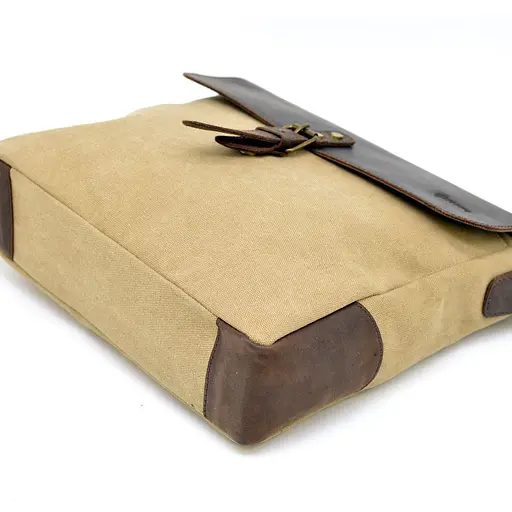 Кожаная мужская сумка через плечо TARWA 30х32х7.5 см sum0025859 - фото 6