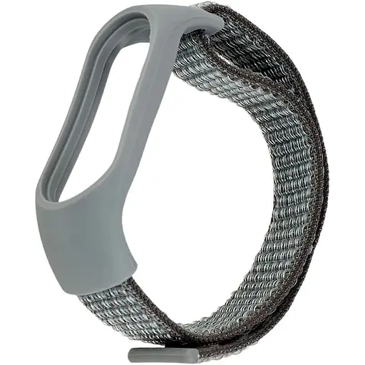 Ремешок Nylon Mi Band 3/4/5/6/7 Storm Серый - фото 1