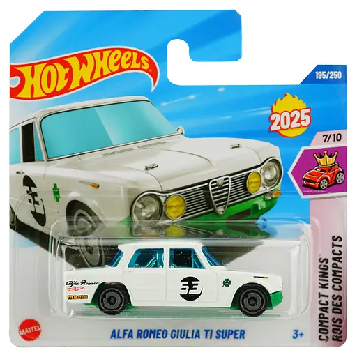 Базова машинка Hot Wheels Compact Kings Alfa Romeo Giulia Ti Super біла (5785) JBB98-N521       