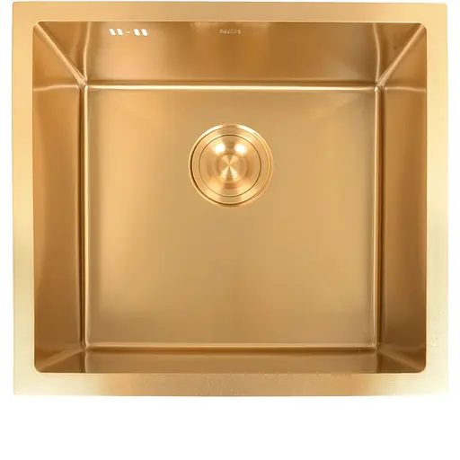 Золота кухонна мийка Nett NG-5045 з нержавійки 50 см під стільницю 1.5 мм