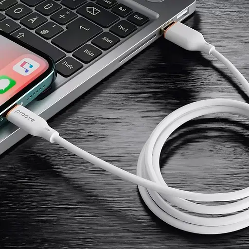 Кабель Proove Jelly Silicone USB-C to USB-C 60W 1m White (CCJS60002202) [130745] - фото 6