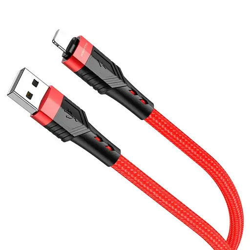 Кабель Borofone BU35 USB to Lightning 1,2 м красный - фото 1