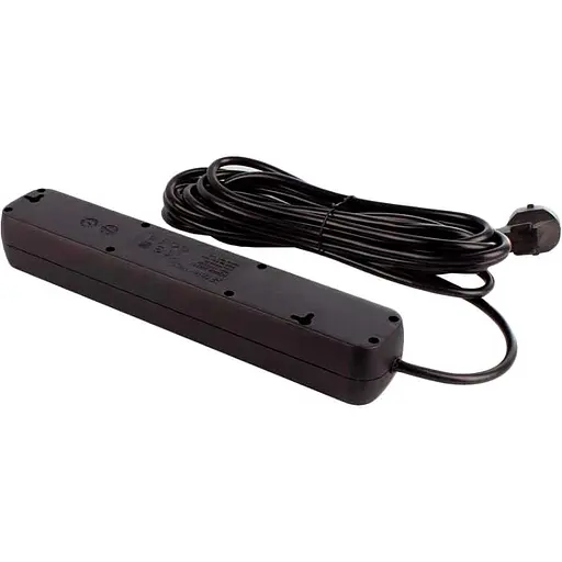 Мережевий фільтр-подовжувач ColorWay CW-PSEA55BK 5 розеток 5 м Black - фото 4