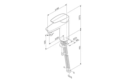 Змішувач для умивальника AM.PM Tender (F45E02100) - фото 7
