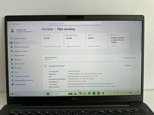 Ноутбук Dell Latitude 7400 14" (i5-8365U / 8GB / SSD 256GB / 1920х1080 IPS) Refurbished - фото 4