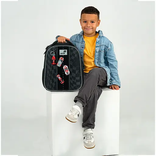 Рюкзак Kite Education каркасный 555 Race&Win Черный (K26-555S-8) - фото 18
