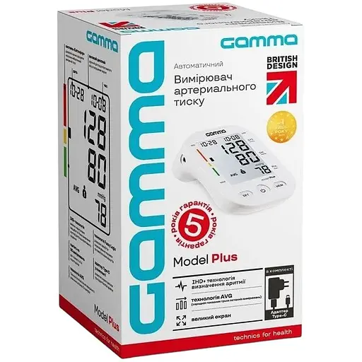 Тонометр Gamma Plus 4Gen Type-C з адаптером автоматичний на плече