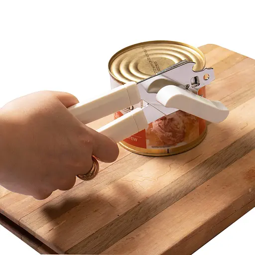 Консервный нож открывалка для консерв консервооткрыватель нержавеющая сталь пластик 20 см, Kitchen Master Белый 85462 - фото 2