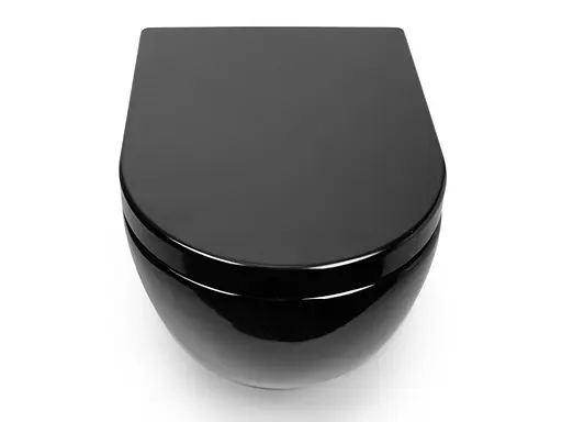 Унитаз подвесной Newarc Modern Iderimless 3823B NEW черный с сидением Soft Close, Черный - фото 6