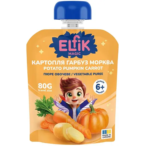 Пюре Elfik Magic Картофель-тыква-морковь 80 г