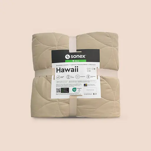 Набір Sonex Hawaii: покривало двостороннє 240х220 см + наволочка 70х50 см 2 шт. коричневий (SO102525) - фото 10