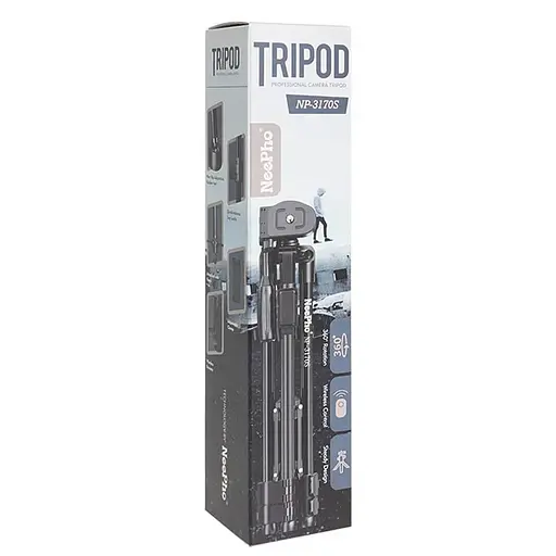 Штатив NeePho NP-3170S (не съемная площадка+держатель/BT-пульт/40-105см) - фото 6
