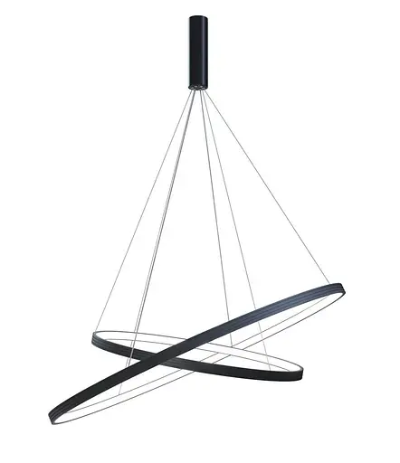 Светильник подвесной KLOODI KD-RG DUO 800/1000 108W 4К BK - фото 3