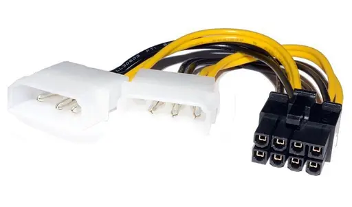 Кабель 8 pin to 2molex Video power перехідник живлення відеокарти Ritar - фото 1