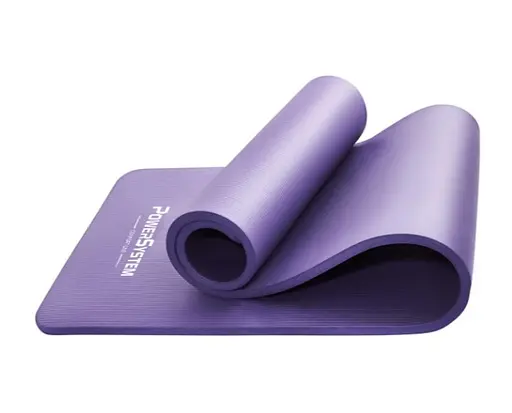 Коврик для йоги и фитнеса Power System PS-4017 NBR Fitness Yoga Mat Plus Purple (180х61х1) (PS-4017_Purple) - фото 3