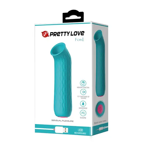 Вакуумний стимулятор клітора Pretty Love Ford блакитний - фото 7