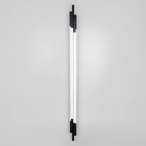Чорний трубчастий стіновий LED світильник у корпусі 130 см Line F Арт. WJ351/1300 BK - фото 1