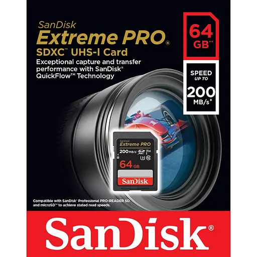 Карта памяти SanDisk SDXC Extreme PRO 64GB UHS-I U3 V30 Class 10 (SDSDXXU-064G-GN4IN) (112143) - фото 3