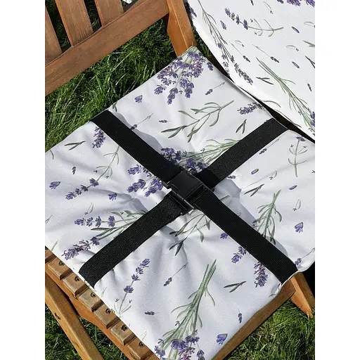 Водоотталкивающая подушка для стула с 3D-принтом Лаванда 40х40 см фиолетовая 2 шт. - фото 5