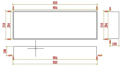 Полка в ванную встроена Nett YBr-92, горизонтальная Бронза - фото 5