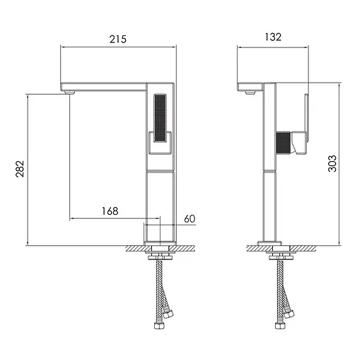 Смеситель для умывальника высокий Imprese Deira хром ZMK122001011 Хром - фото 2
