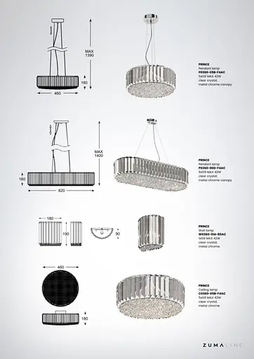 Люстра Zuma Line C0360-05B-F4AC PRINCE - фото 2