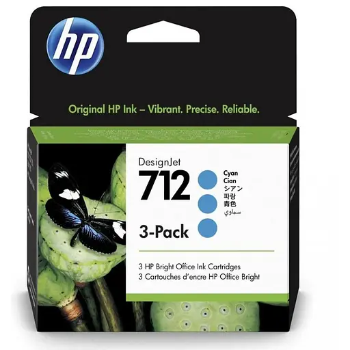 Струменевий картридж HP 712 Cyan 3-Pack (3ED77A)