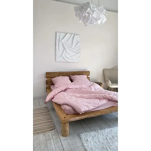 Комплект постельного белья Евро #Candy powder пудра - фото 3