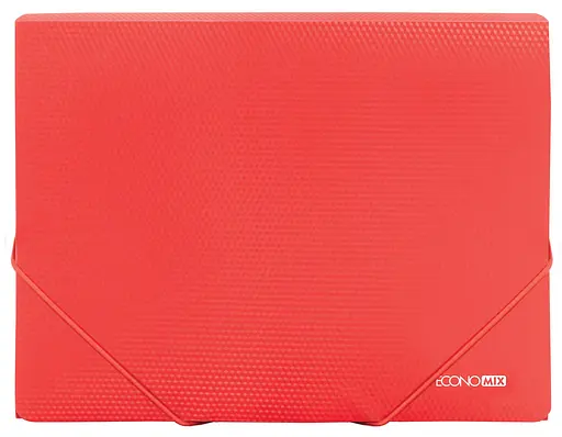 Папка пластикова на гумках А4 E31601 Economix непрозора фактура "діамант"(4044572316011) Червоний - фото 1