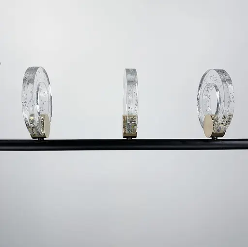 Стильная удлиненная люстра в черном каркасе Line.F G 068/5L - фото 2