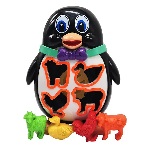 Детская игрушка Пингвин-сортер 8323-1 фигурки-вкладыши - фото 1