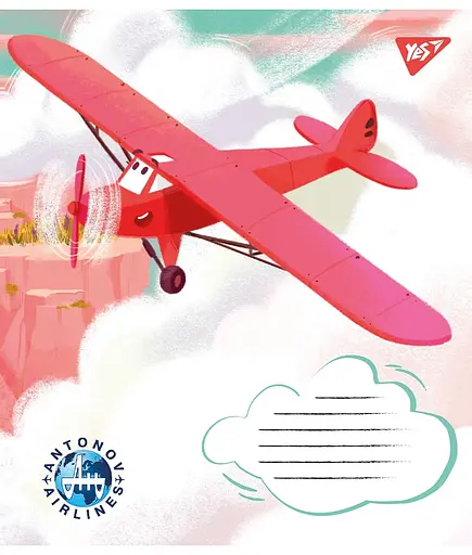 Зошит Yes Антонов А5 в клітинку 12 аркушів 1 шт. дизайн в асортименті (767427) - фото 4